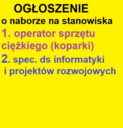 OGŁOSZENIA O ZATRUDNIENIU: